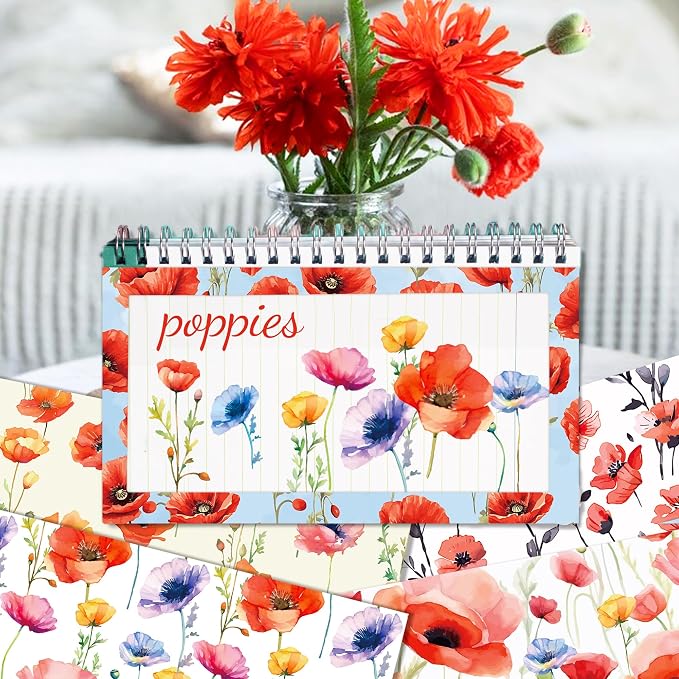 12×12 Flower Scrapbook Paper Vintage Flower Pattern Papers Pad, 24 Sheets - Image 6