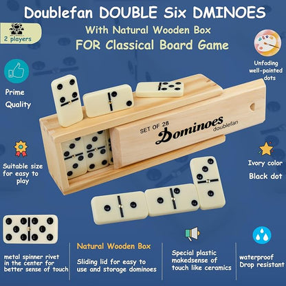 Dominos Set for Adults, Double 6 Domino Game, Double Six Standard Domino - Image 2