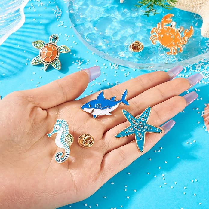 Mixed Enamel Pins for Backpacks, Beadthoven Cute Enamel Brooch Pins Set - Image 4