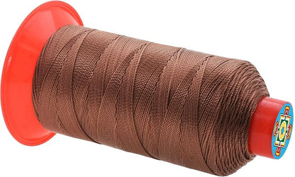 Mandala Crafts Bonded Nylon Thread Brown Heavy Duty Sewing Threads - Image 2