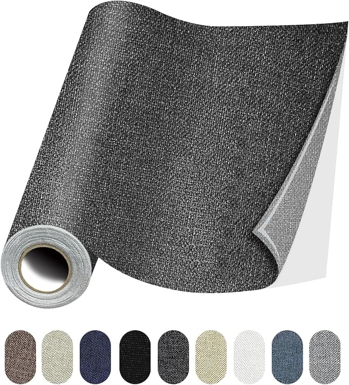 Fabric Repair Patches, 17X79 Inch Linen Repair Tape Self-Adhesive Fabric by Lifeshoon