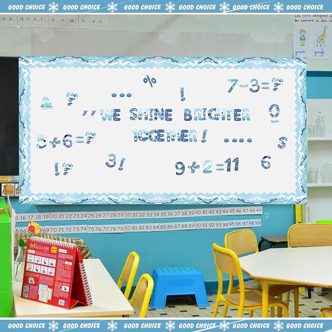 221 Pcs Classroom Bulletin Board Letters Colorful Alphabet Cutouts Number and - Image 6