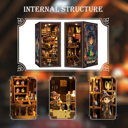 Book Nook Kit for Adults, DIY Miniature House Kit 3D Printed Booknook Wooden - Image 5