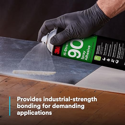 3M Hi-Strength 90 CA Spray Adhesive, Low VOC, Bonds Laminate, Net Wt 19 oz - Image 6