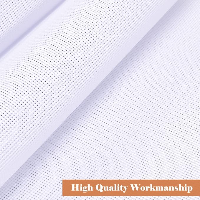 Caydo 6 Pieces Aida Cloth 14 Count White Cross Stitch Fabric - Image 3