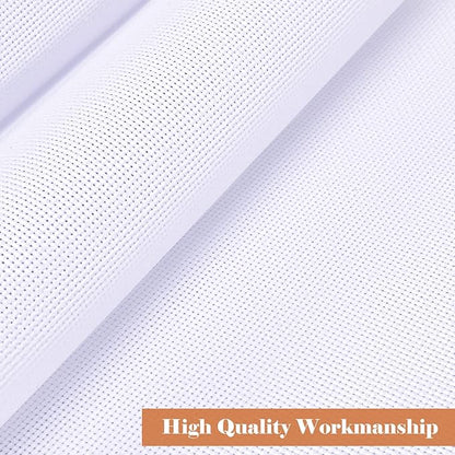 Caydo 6 Pieces Aida Cloth 14 Count White Cross Stitch Fabric - Image 3