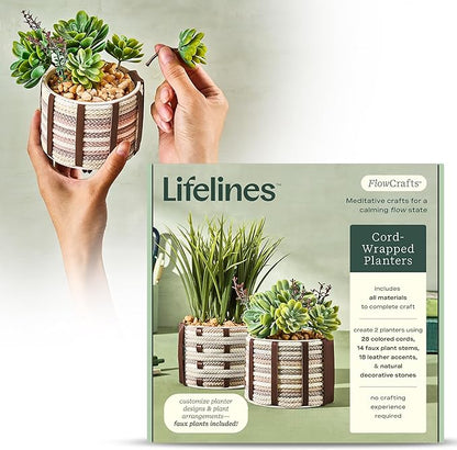 Lifelines FlowCrafts, Cord-Wrapped Planters by LifeLines