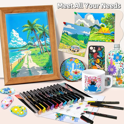 Art+soul Acrylic Paint Markers, 12 Colors - Image 5