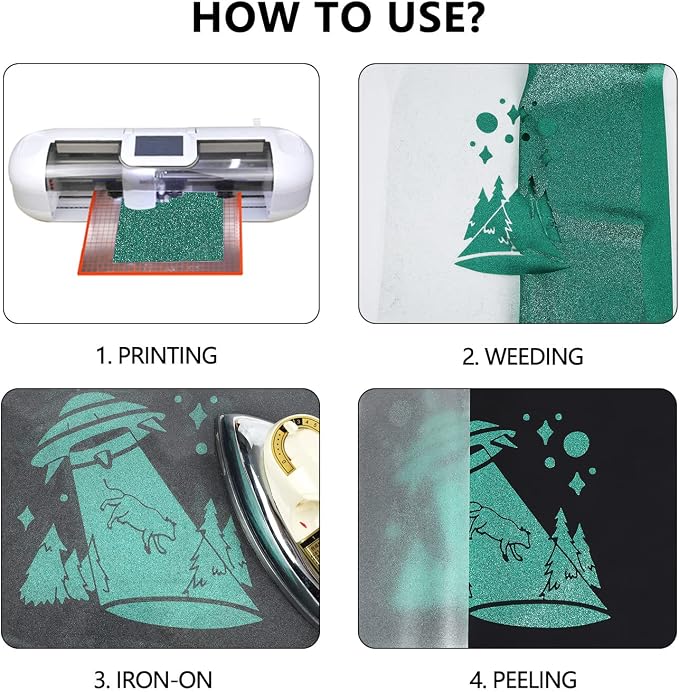 guangyintong HTV Glitter Green Roll - Image 3