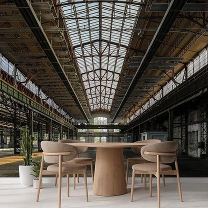 wall26 Industrial Interior of an Old Factory Building Removable Wall Mural | - Image 3
