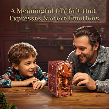 3D Wood Puzzle Book Nook Kit, DIY Magical Miniature Dollhouse - Image 6