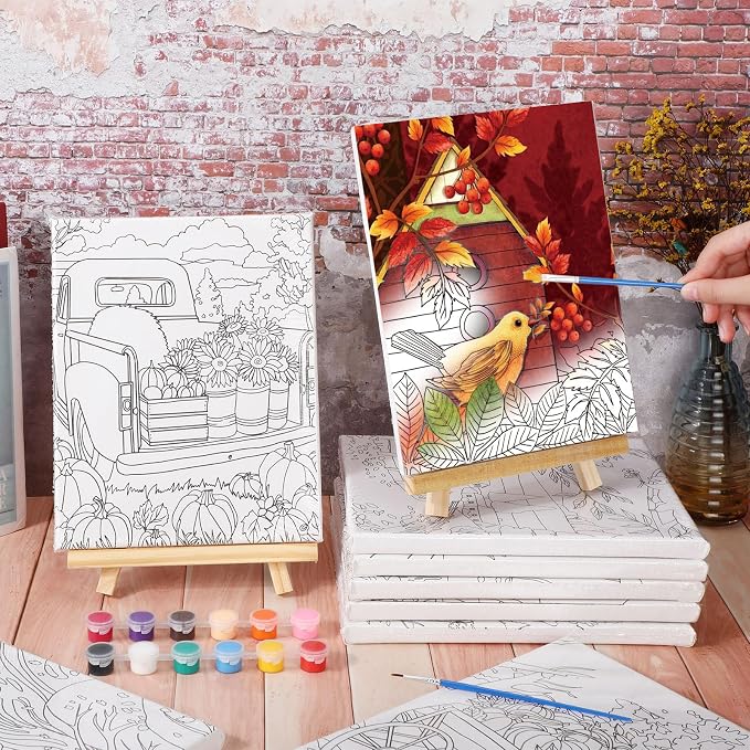 Zhanmai 12 Pack Pre Drawn Canvas - Image 8