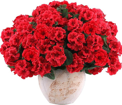Hananona 12 Pcs Artificial Geranium Flowers - Image 2