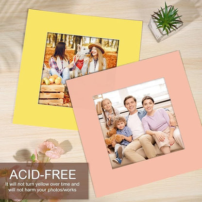 15 Pack 12x12 Picture Mats, Mixed Colors Frame Mattes - Image 5