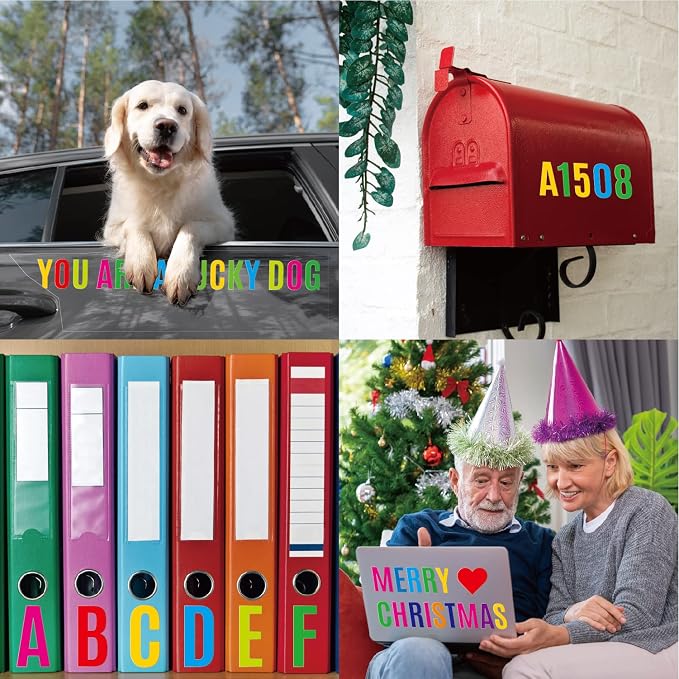 318Pcs 2inch Vinyl Letter & Numbers Stickers, Large Stick on Alphabet - Image 6