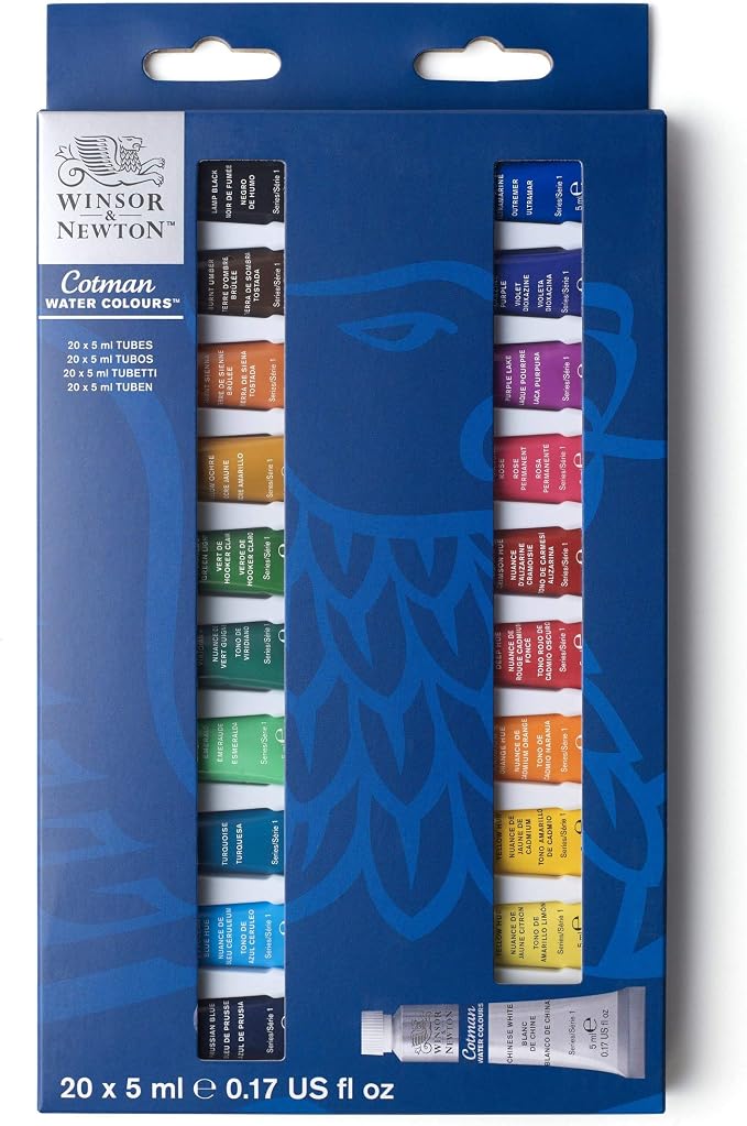 Winsor & Newton Cotman Watercolor Paint Set, 20 Colors, 5ml Tubes - Image 5