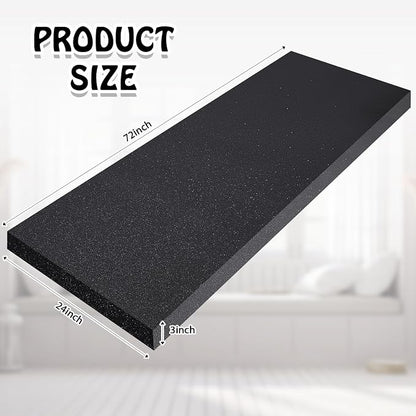 Amylove Polyurethane Foam 24" x 72" High Density Cushion Upholstery Foam Sheet - Image 2