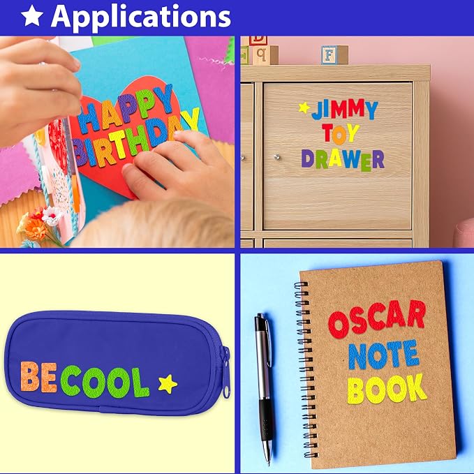 KRAFUN Felt Sticker Kit for Beginner Toddlers, Kids Arts & Crafts, Fun Shapes - Image 5
