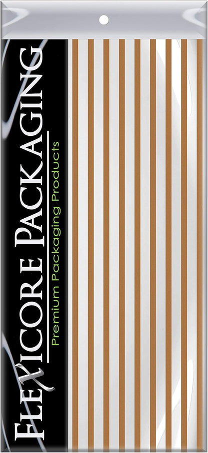 Flexicore Packaging Metallic Gold Pin Stripe Print Gift Wrap Tissue Paper Size: - Image 3