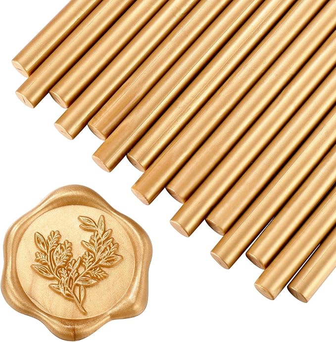 Yoption 15 Pieces Light Gold Glue Gun Sealing Wax Sticks by Yoption