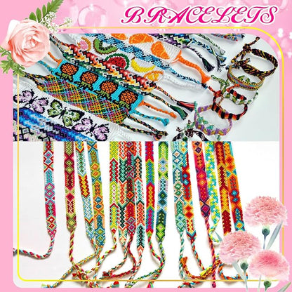 Friendship Bracelet String 50 Skeins Fashionable Rainbow Color Embroidery Floss - Image 3