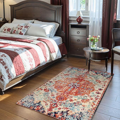Lahome Bohemian Floral Medallion Area Rug - Image 3