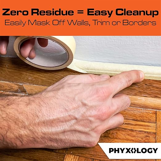 No-Residue 1 in, 60 Yd Masking Tape 1 Pk. Easy-Tear Pro-Grade Removable - Image 3