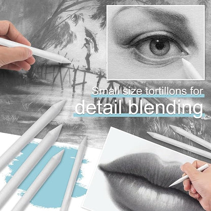 Jeimier 12 Pcs Blending Stumps for Drawing, Tortillions Blending Sticks for - Image 7
