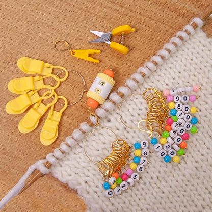 NIUGRECF DIY Knitting Tool Sets 27Pcs Including Number Beads Stitch - Image 7