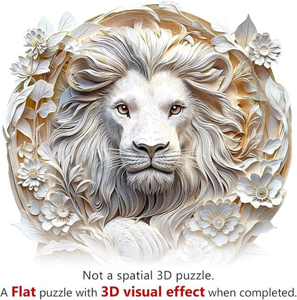Wooden Puzzles Adults, 3D Paper Lion Wooden Puzzles 295 Pieces, Unique Animal - Image 2