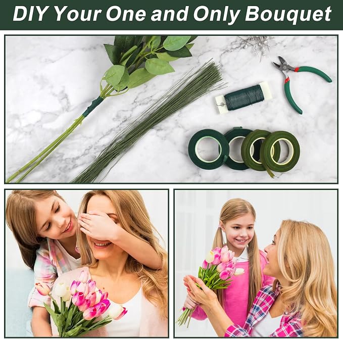 DSUWAZU Floral Tape and Wire Arrangement Tools Kit, Boutonniere Pin - Image 7