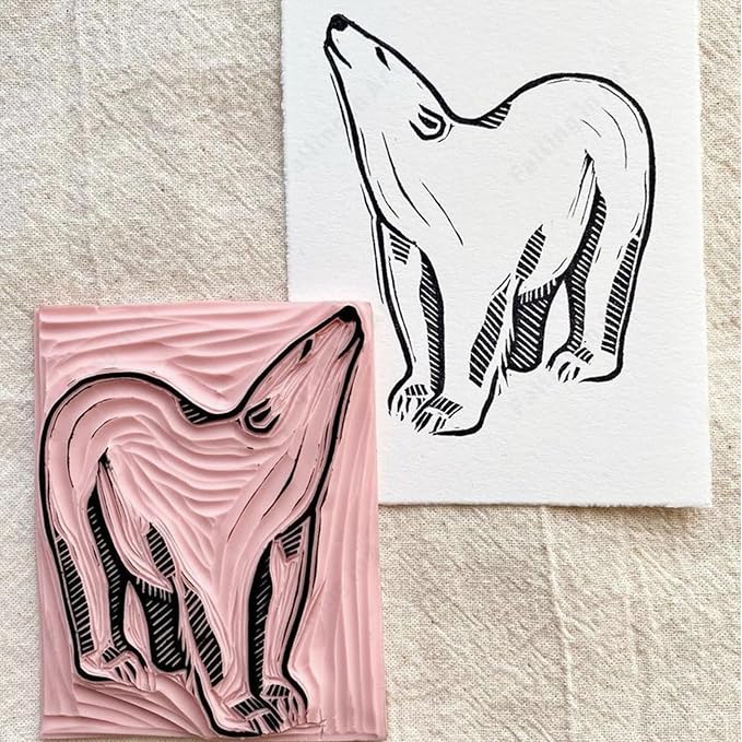 Falling in Art 12 Pack Rubber Carving Block, Soft Linoleum Block - Image 7