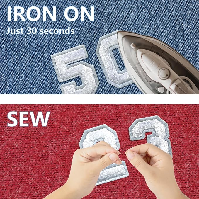 Number Iron On Patches, Numbers 0-9 Embroidery Applique Patch, DIY Decorative - Image 4
