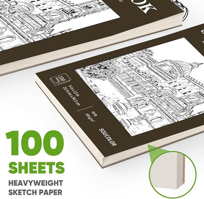 Classroom Must Haves Supplies for Teacher Student, Soucolor 9" x 12" Sketch - Image 3