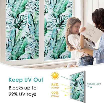 DKTIE Nature Pattern Rainbow Window Film Decorative Stained Glass Window Film - Image 6