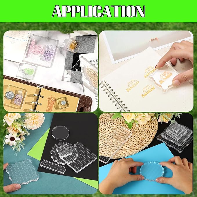 Clear Acrylic Stamp Blocks, 3.54" * 4.92" Acrylic Stamping Block Tool Clear - Image 5