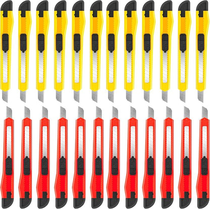 DIYSELF 24 Pack Box Cutters Bulk Utility Knife Retractable, Razor Knife Exacto by DIYSELF