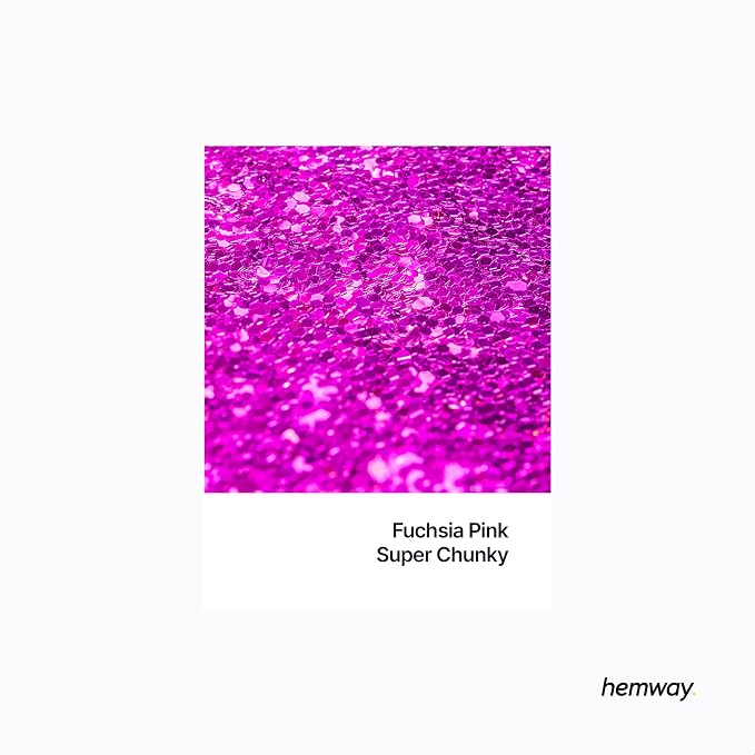 Hemway Glitter for Resin 100g Fuchsia Pink Metallic Crystals for Epoxy Craft - Image 2