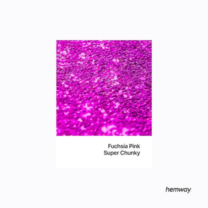 Hemway Glitter for Resin 100g Fuchsia Pink Metallic Crystals for Epoxy Craft - Image 2