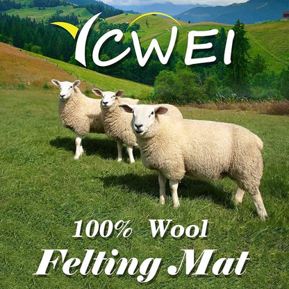 YCWEI YCWEI Needle Felting Pad, 100% Natural Wool Needled Felting Mat, Thick - Image 6