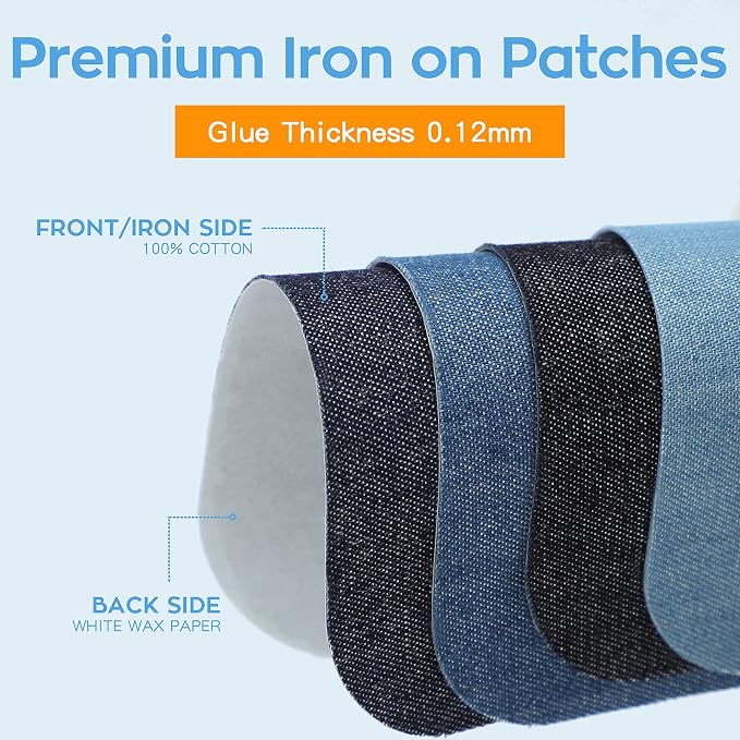 HTVRONT Iron on Patches for Clothing Repair, Cotton Patches Iron on - Image 5