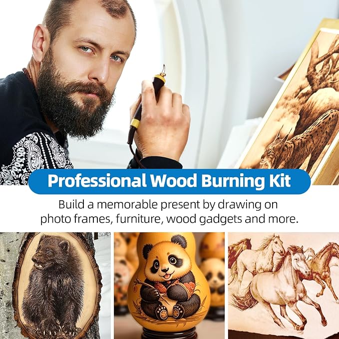 LH55-Z2-NS3 wood burning pen Wood Burning Tool Pen 200~750℃, Wood Burning kit - Image 6