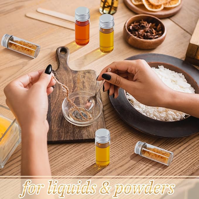 100 Pcs Small Clear Vials Spice Mini Jars - Image 5