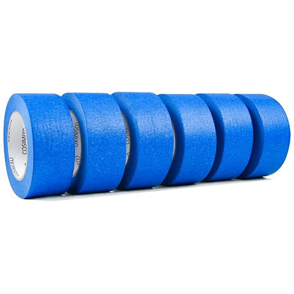 COSIMIXO Blue Painters Tape 1.88 in x 60 Yds, 6 Rolls Pack – Professional Grade - Image 7