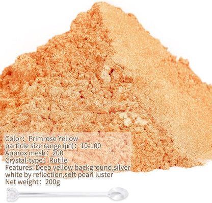 Mica Powder, 7.05OZ（200g）, Primrose Yellow Mica Powder Pigment - Image 2