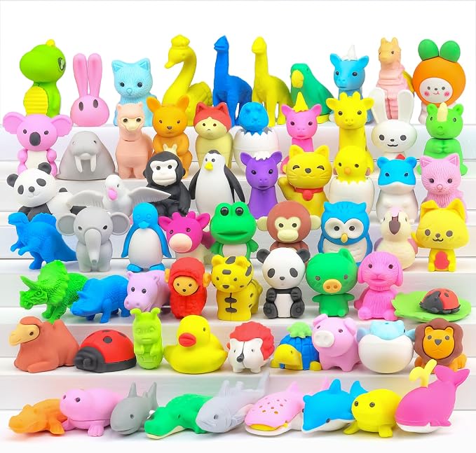 Animal Erasers for Kids by GOMIMEOR