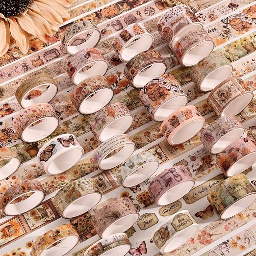 Natural Washi Tape Set, 42 Rolls - Image 3