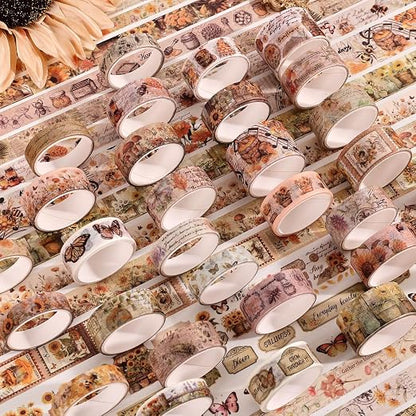 Natural Washi Tape Set, 42 Rolls - Image 3