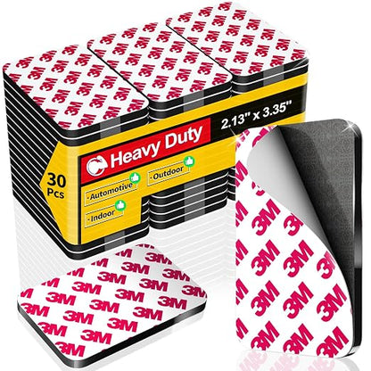 30 Pcs Large Strong Double Sided Adhesive Pads, Made of 3M, Heavy Duty Square by PHIXBEAR