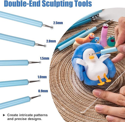 Dotting Tools, Silicone Clay Sculpting Tool, Ceramic Clay Ball Stylus Dot - Image 5